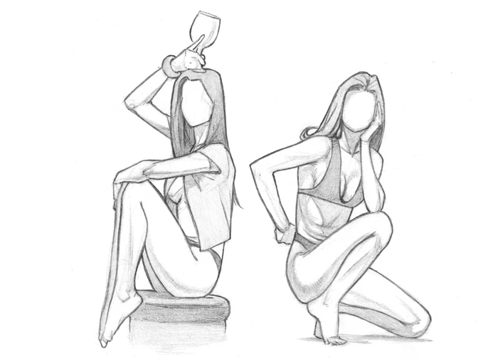 Kneeling and seated poses