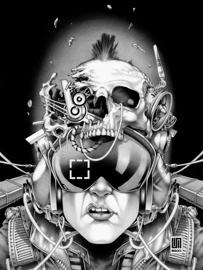 Machineries 17,  pencil artwork by Warren Montrose