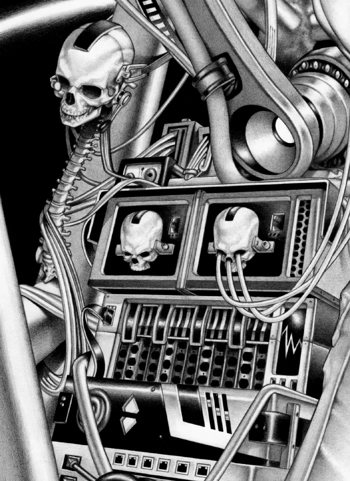 Machineries 20,  pencil artwork by Warren Montrose