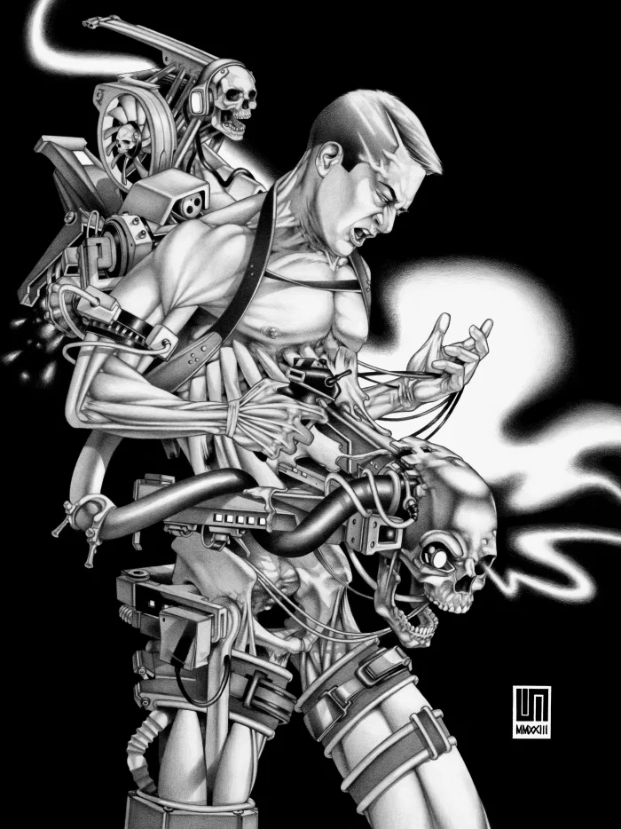 Machineries 21,  pencil artwork by Warren Montrose