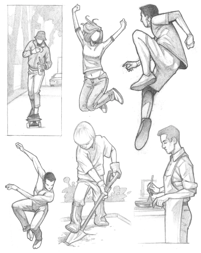Figure 2023-2024, pencil artwork by Warren Montrose