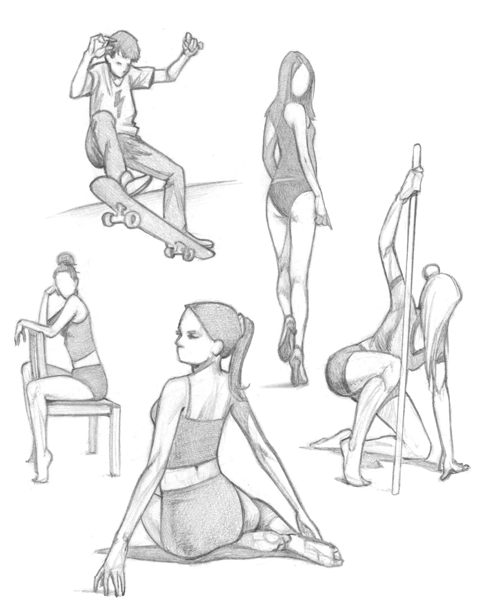 Figure 2023-2024, pencil artwork by Warren Montrose