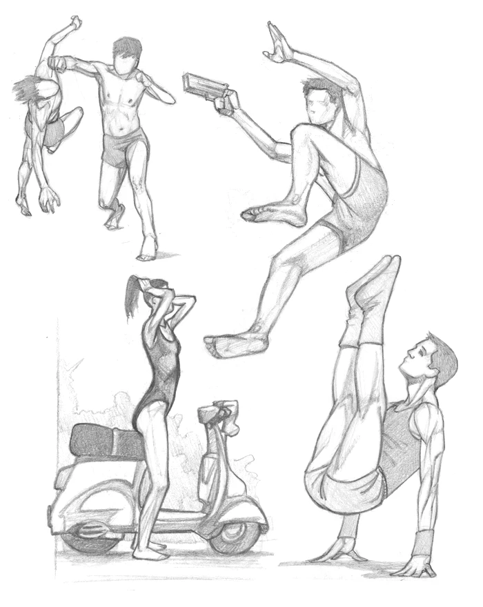 Figure 2023-2024, pencil artwork by Warren Montrose
