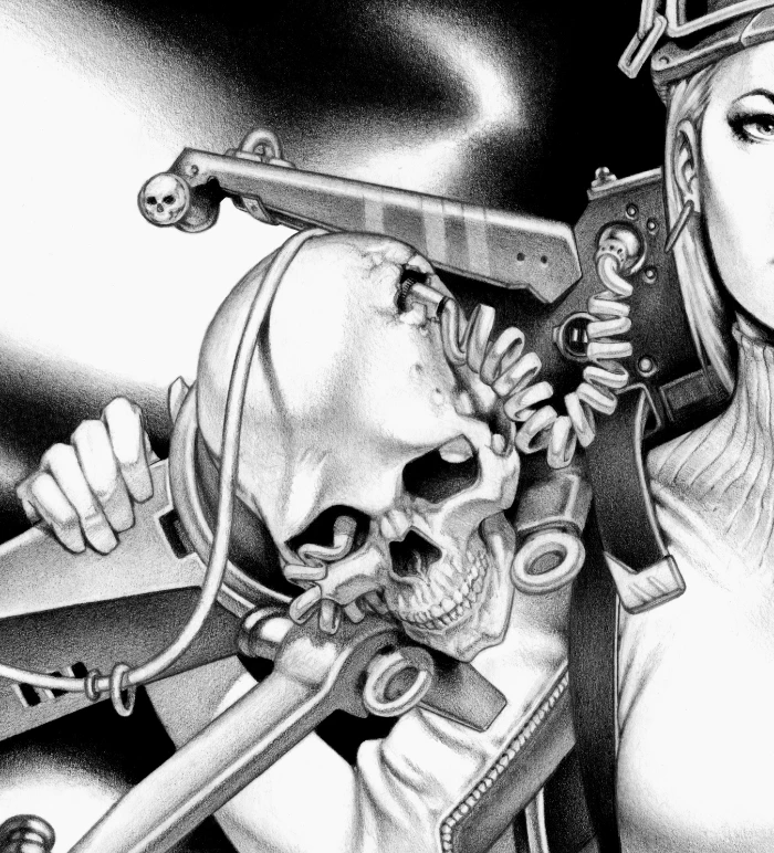 Machineries 23,  pencil artwork by Warren Montrose