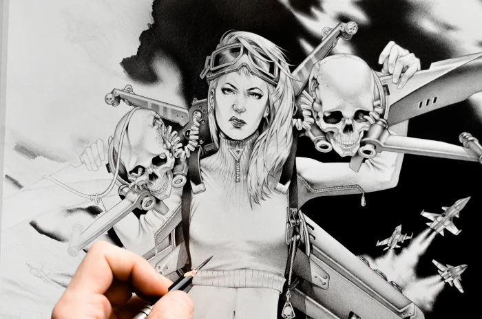 Machineries 23,  pencil artwork by Warren Montrose