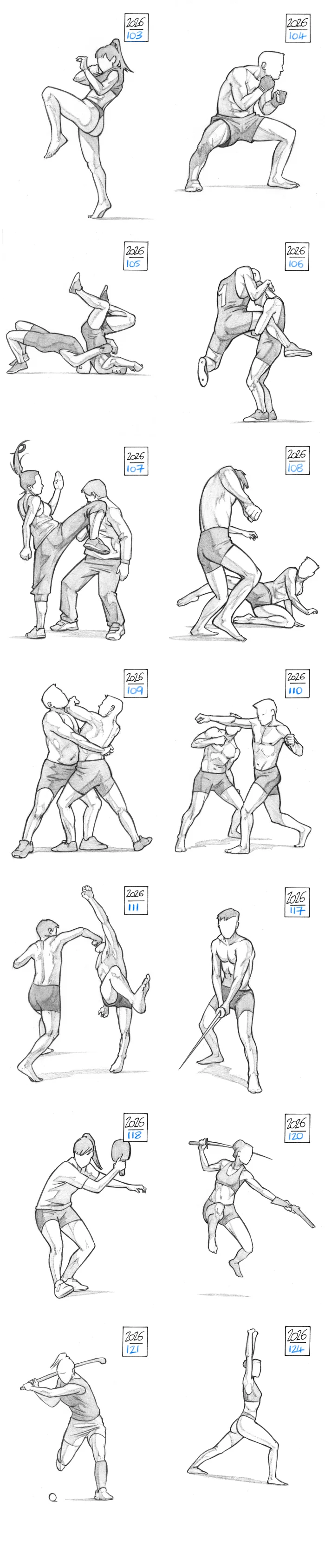 Figure 2026, pencil artwork by Warren Montrose